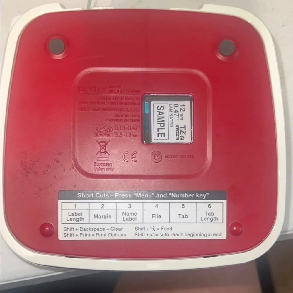 Brother P-touch Red and White Label Maker